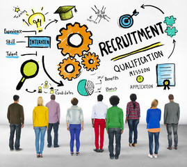 Poster - Ethnicity People Standing Recruitment Professional Concept