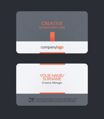 Vector modern clean business card template.