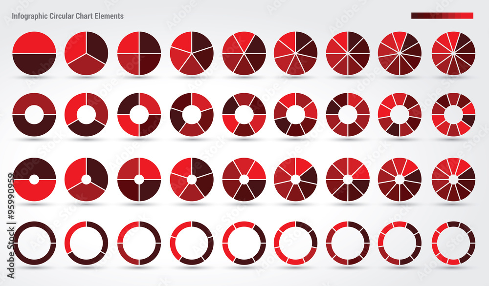 Wheel Chart Examples Big set, of wheel diagrams Stock Vector | Adobe Stock