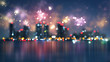 © gonin - blurred city and fireworks