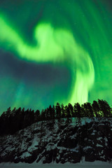 Wall Mural - Northern lights (Aurora borealis) in the sky