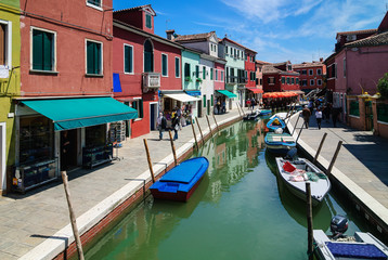 Colorful houses in Burano, Venice, Italy