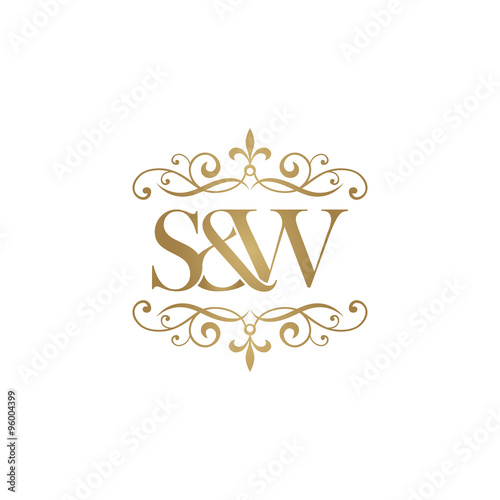 S W Initial Logo Ornament Ampersand Monogram Golden Logo Buy This Stock Vector And Explore Similar Vectors At Adobe Stock Adobe Stock