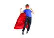 © Syda Productions - boy in red super hero cape and mask flying on air