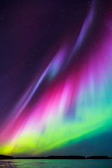 Wall Mural - Northern lights (Aurora borealis) in the sky