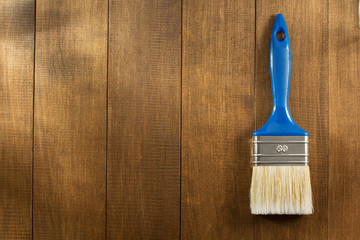 Wall Mural - paint brush on wood