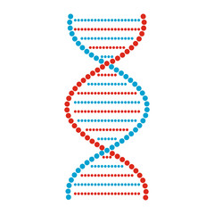 Poster - Flat DNA and molecule sign