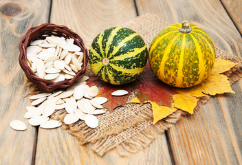 Wall Mural - autumn pumpkins