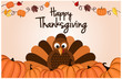 Thankksgiving Card or background. Vector Illustration.