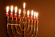 Glowing Hanukkah Candles
