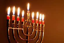 Glowing Hanukkah Candles