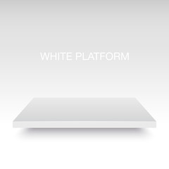 White vector platform stand.