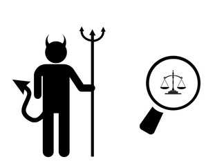 Sticker - Recherche de Justice et le diable