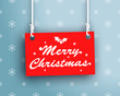 Merry Christmas Logo On Hanging Sign