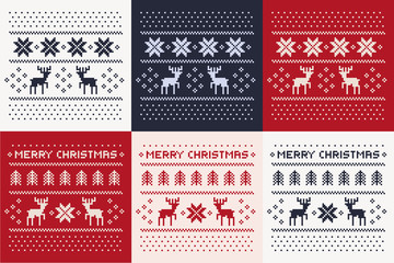 christmas winter pattern print set 