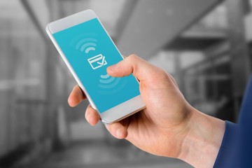 Poster - Businessman using smartphone