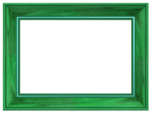 Picture Frame Isolated On White Background. Computer Generated 3D Photo Rendering.