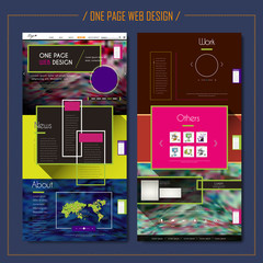 Wall Mural - trendy one page web design