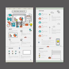 Wall Mural - adorable one page web design