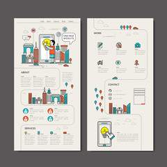 Wall Mural - adorable one page web design