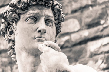 michelangelo's david statue, italian art symbol