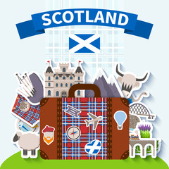 Wall Mural - Scotland Travel Background