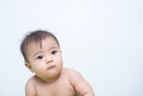 Fototapeta Desenie - baby girl posed on background