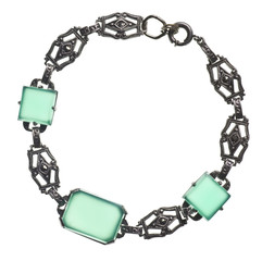 Sticker - antique bracelet with green stones