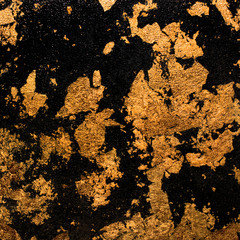 Wall Mural - background black gold spots
