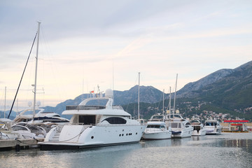 Poster - Sea landscape with the image of Montenegro port