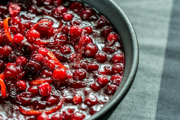 Sticker - Bowl of homemade cranberry sauce