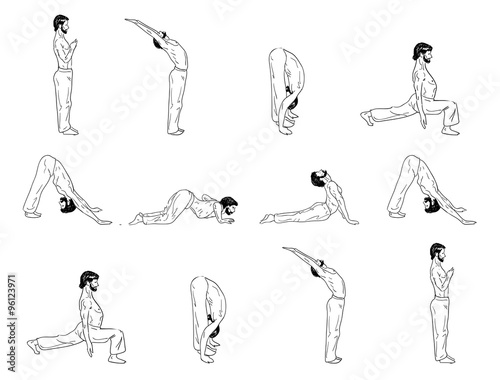 Fotografía Suria Namaskar - Saludo al Sol Complejo de asanas de yoga