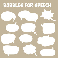 The bubble speech. Vector work.