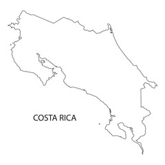 black outline of Costa Rica map