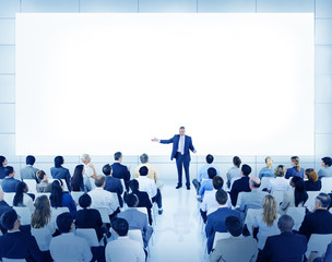 Wall Mural - Diverse Business People Conference Speaker Concept
