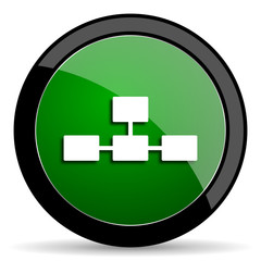 Aufkleber - database green web glossy icon with shadow on white background