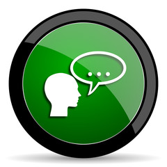 Poster - forum green web glossy icon with shadow on white background