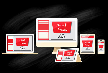 Poster - Black Friday Digital Device Electronic Sale Responsive Design