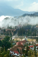 SaPa church in the sun and clouds