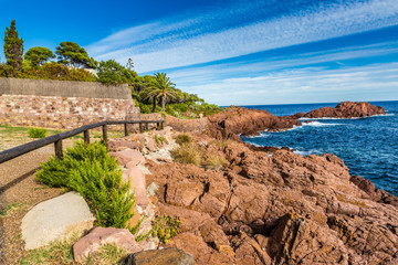 Wall Mural - Red rocks of Esterel Massif-French Riviera,France