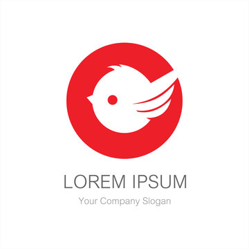 Letter G logo bird icon template