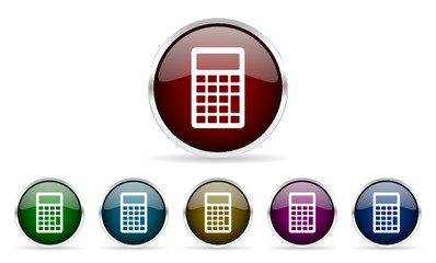 Poster - calculator vector icon set