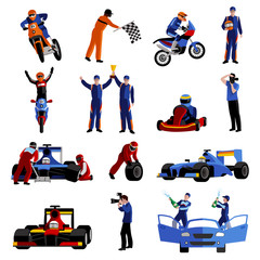 Canvas Print - Race Icons Set