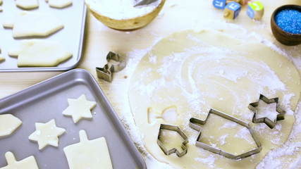 Poster - Baking sugar cookies for Hanukkah