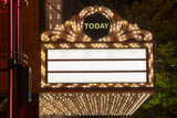 Fototapeta Tulipany - Marquee Lights at Broadway Theater Exterior