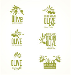 Sticker - Olive oil labels and design elements