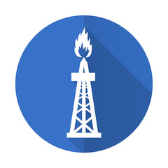 Aufkleber - gas blue flat desgn icon with shadow on white background