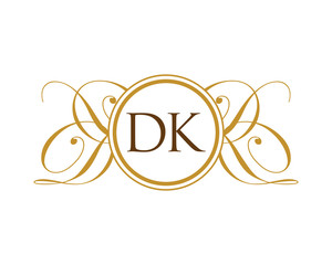 Sticker - DK Luxury Ornament Initial Logo