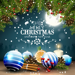 Wall Mural - Christmas greeting card