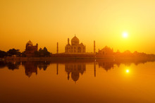 Taj Mahal From Yamuna River View